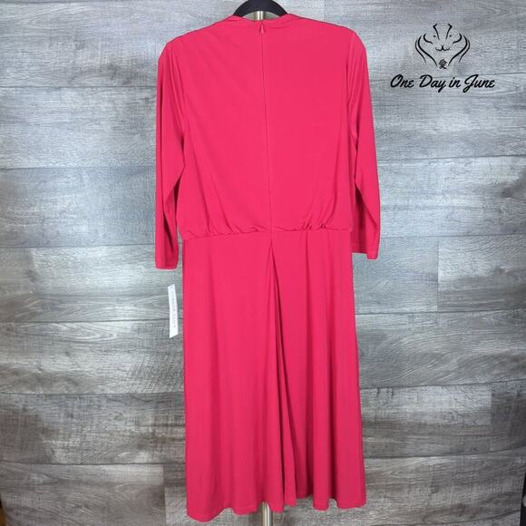 London Style Long Sleeve Midi Dress Size 12 - Picture 2 of 7